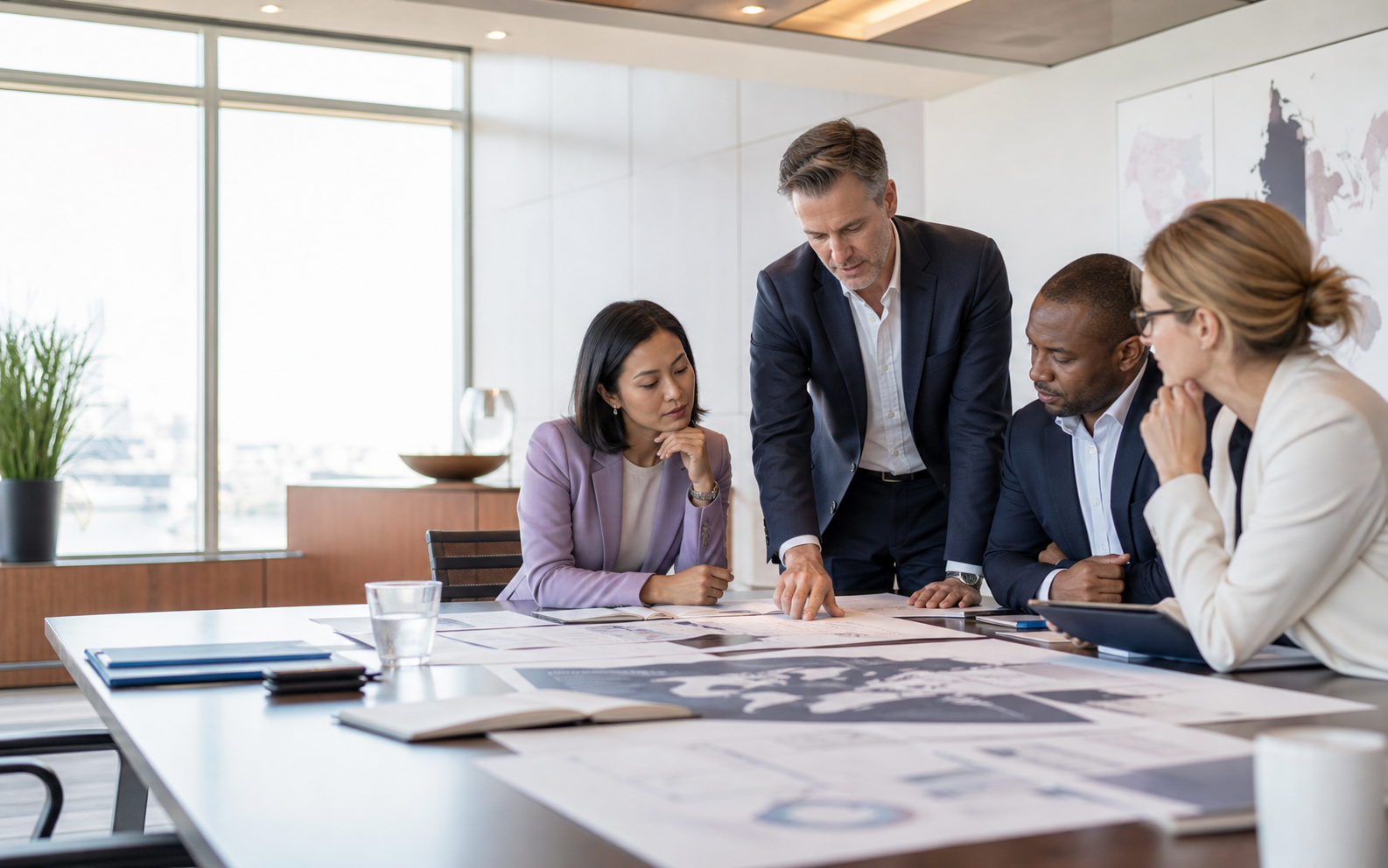 Procurement and compliance team reviewing supply chain risk information